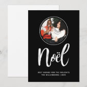 Noel Trendy Modern Minimalist Circle Foto 2022 Feestdagenkaart (Voorkant / Achterkant)