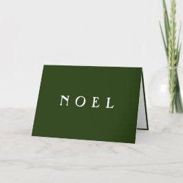 NOEL Typografie Green Simple Modern Holiday Kaart