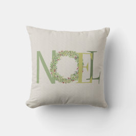 NOEL-typografie met kerstmis Kussen
