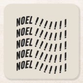 Noel Typography Kartonnen Onderzetters (Voorkant)