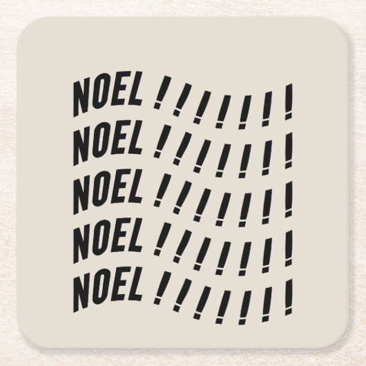 Noel Typography Kartonnen Onderzetters (Voorkant)