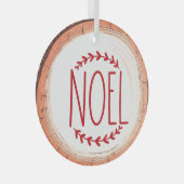 Noel Typography Keepsake Tree Glas Ornament (Voorkant Rechts)