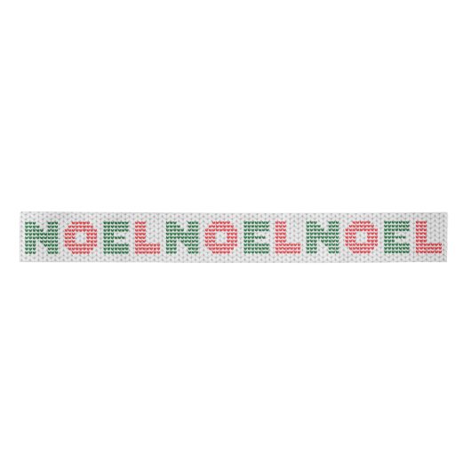 Noel Typography Kersttrui Satijnen Lint (Voorkant)