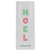 Noel Typography Kersttrui Wijn Cadeautas (Achterkant)