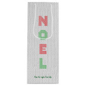 Noel Typography Kersttrui Wijn Cadeautas (Voorkant)