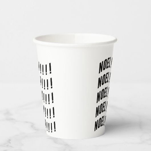 Noel Typography Papieren Bekers (Links)