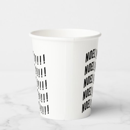 Noel Typography Papieren Bekers (Rechts)