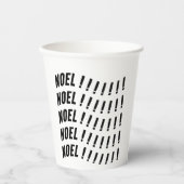 Noel Typography Papieren Bekers (Voorkant)