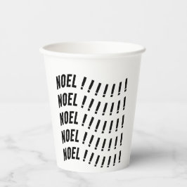 Noel Typography Papieren Bekers