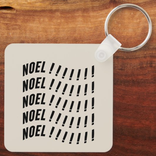 Noel Typography Sleutelhanger (Achterkant)