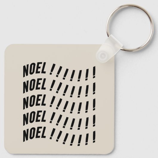 Noel Typography Sleutelhanger (Achterkant)