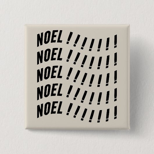 Noel Typography Vierkante Button 5,1 Cm (Voorkant)