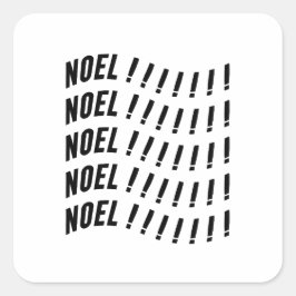 Noel Typography Vierkante Sticker