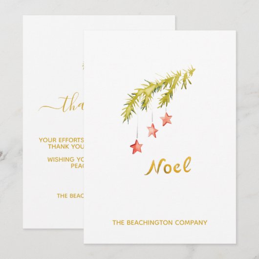 *~* NOEL Vestiging Bedrijfsleven Kerstkaart (Voorkant / Achterkant)