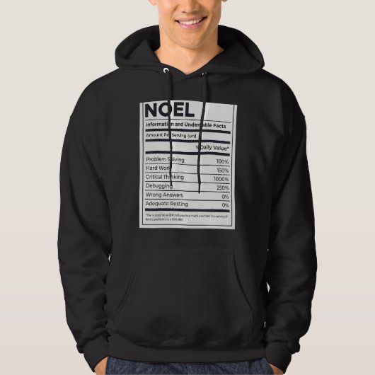 Noel Voeding Informatie Probleem Oplossen Hard WO Hoodie (Voorkant)
