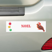 Noel vogel bumpersticker (Op auto)
