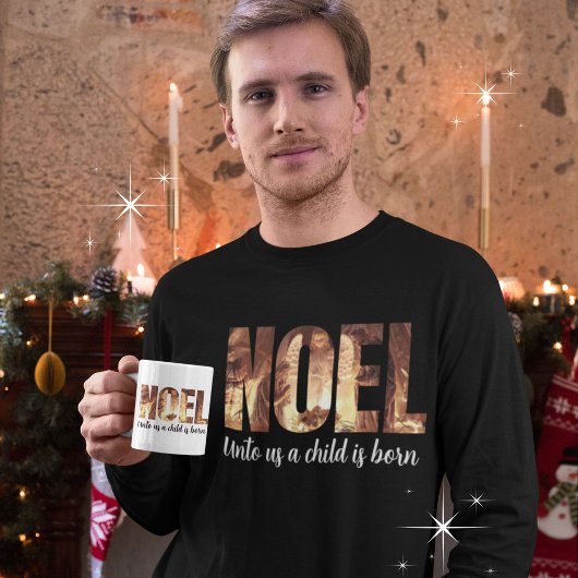 NOEL Voor ons is een kind geboren kerststal T-shirt