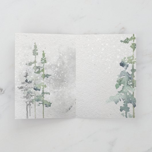 Noel Waterverf Deer op de Cliff Kaart (Binnen)