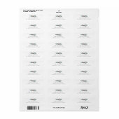 NOEL Winter Berry Kerstfeestay Return Address Etiket (Full Sheet)
