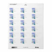 Noel Winter Scene Christmas Goat Gift Label (Full Sheet)