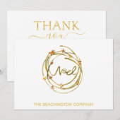 *~* NOEL Wreater Corporate Business Holiday Card (Voorkant / Achterkant)