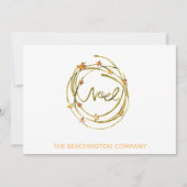 *~* NOEL Wreath - Kantoor Business Holiday Card (Voorkant)