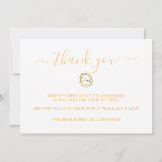 *~* NOEL Wreath - Kantoor Business Holiday Card (Achterkant)