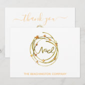 *~* NOEL Wreath - Kantoor Business Holiday Card (Voorkant / Achterkant)