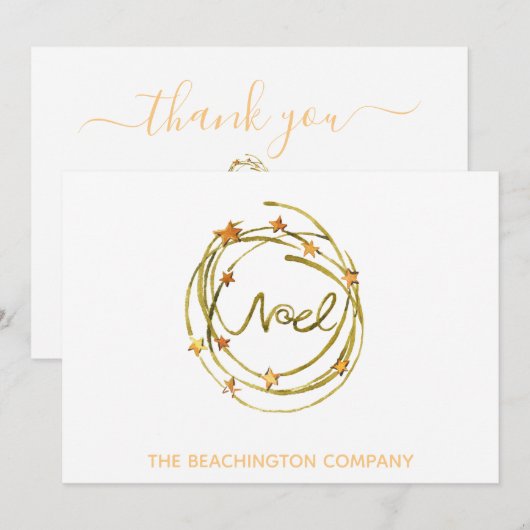 *~* NOEL Wreath - Kantoor Business Holiday Card (Voorkant / Achterkant)