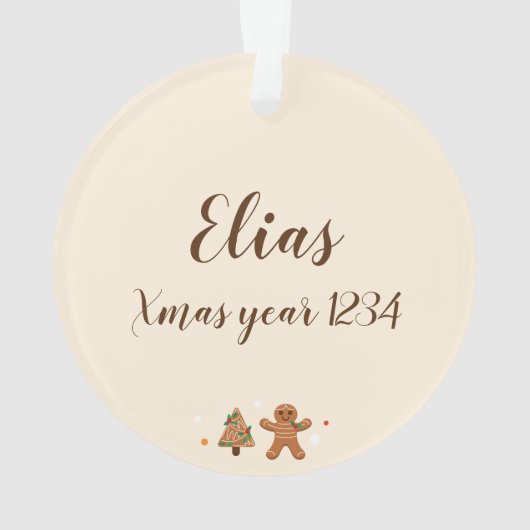 Noël xmas ontbijtkoek met foto's ornament (achterkant)