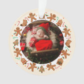 Noël xmas ontbijtkoek met foto's ornament (voorkant)