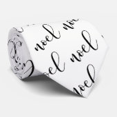 Noel | Zwart-wit Manuscript van Kerstmis Stropdas (Opgerold)