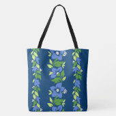 Noelani Lei Hawaiian Floral Stripe Blue Tote Bag (Achterkant)