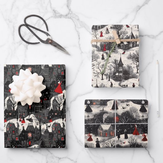 Noelivio – Künstlerische Weihnachtswelten Inpakpapier Vel (Voorkant)