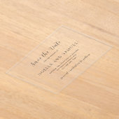 Noelle Elegant Wedding Save the Date Acryl Uitnodigingen (Laagn)