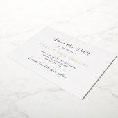 Noelle Elegant Wedding Save the Date Folie Uitnodiging (Gedraaid)