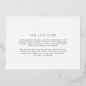 Noelle Elegant Wedding Save the Date Folie Uitnodiging (Achterkant)