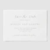 Noelle Elegant Wedding Save the Date Vellum Uitnodigingen (Voorkant)