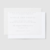 Noelle Elegant Wedding Vellum Uitnodigingen (Offset)