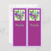 Noelle Personalized Bookmark Postcard Feestdagenkaart (Voorkant / Achterkant)