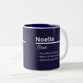 Noelle Personalized Name Coffee Mug Tweekleurige Koffiemok (Voorkant rechts)