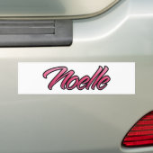 Noelle roze Aufkleber-Sticker Bumpersticker (Op auto)
