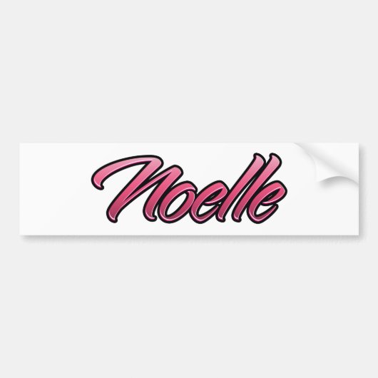 Noelle roze Aufkleber-Sticker Bumpersticker (Voorkant)