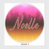 Noelle Vorname Name golden pink Aufkleber Sticker (Vel)