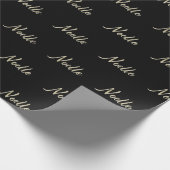 Noelle white gold Handwriting Geschenkpapier Cadeaupapier (Hoek)