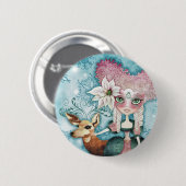 Noelle's Winter Magic Ronde Button 5,7 Cm (Voorkant /achterkant)
