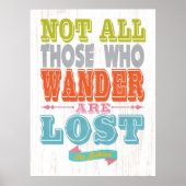 Noem citaat art-niet allen die lopen poster (Voorkant)