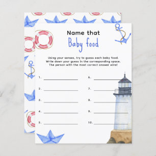 Noem dat baby food - baby shower spel