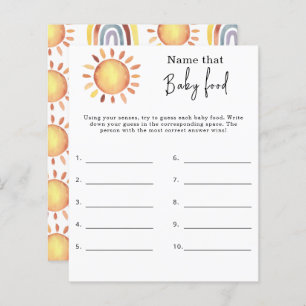 Noem dat baby food - baby shower spel