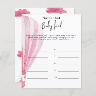 Noem dat baby food - baby shower spel